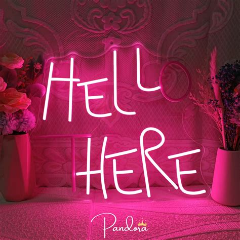 Hello There Hell Here Neon Sign Unique Halloween Decor Etsy