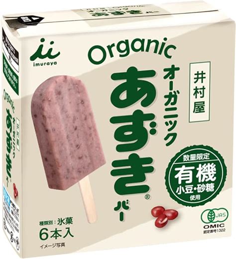 Imuraya Imuraya Organic Azuki Ice Bar6 X 60ml Red Bean 360 Ml Frozen