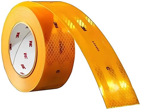 Pvc Yellow Retro Reflective Conspicuity Tape For Heavy Vehicle M