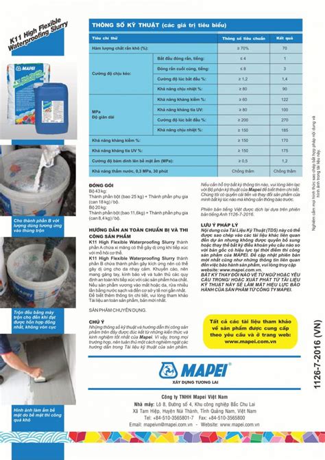 K High Flexible Waterproofing Slurry Mapei K C Ng Ty Mapei Lht