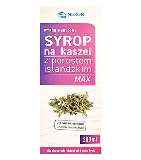 Syrop Na Kaszel Z Porostem Islandzkim MAX 200 Ml Cena Opinie