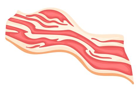 Bacon Slice Cartoon Icon Raw Pork Meat Graphic By Ladadikart · Creative Fabrica