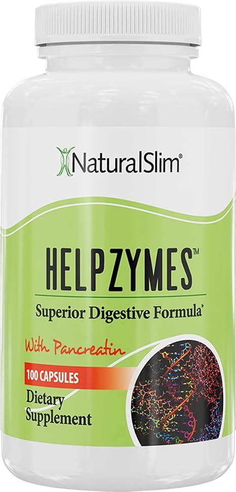 Naturalslim Helpzymes Digestive Enzymes Superior Digestion Supplements For Gut