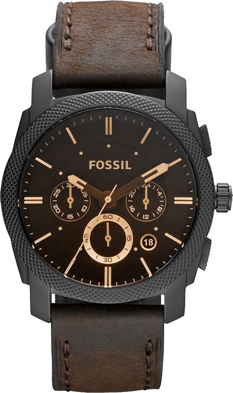 Fossil Mens Chronograph Quartz Watch With Leather Strap Fs Ie