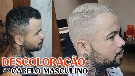 DESCOLORINDO O CABELO DO MEU AMIGO Como Descolorir Cabelo De Homem Em