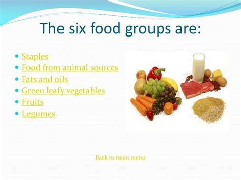 6 Food Groups And Examples