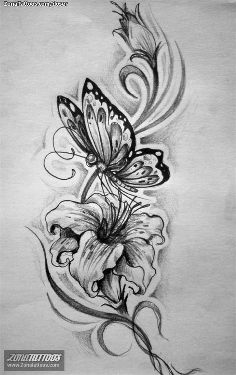 Recolectar Imagem Dibujos A Lapiz De Flores Y Mariposas Hot Sex Picture