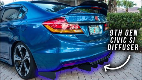 Installing A Custom Rear Diffuser On My Boosted Civic Si Youtube