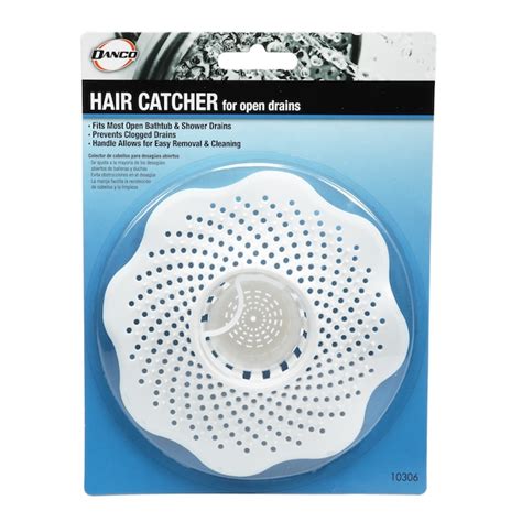 Danco Hair Catcher Bathroom Tub Strainer In White 10306 At