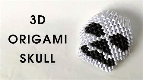 3d Origami SKULL How To Make A Modular Halloween Skull YouTube