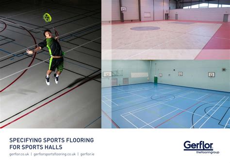 Specifying Sports Flooring For Sports Halls Brochure Specification