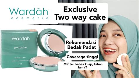 Wardah Exclusive Two Way Cake Bedak Padat Coverage Tinggi Matte Bebas