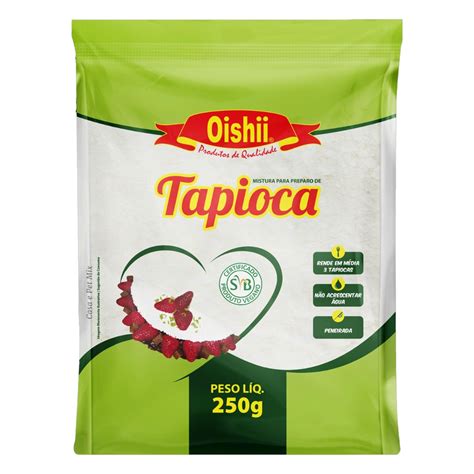 Tapioca Sache Goma Para Receita Oishii 250g Tradicional Top Fitness