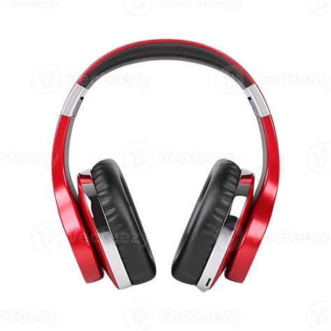 Red Wireless Headphones Isolated On Transparent Background 24558919 Png