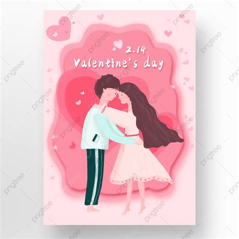 Ilustrasi Hari Valentine Kartun Pink 2021 Templat Untuk Unduh Gratis Di