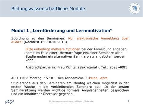 Einf Hrungsveranstaltung Zum Master Of Education Ppt Herunterladen