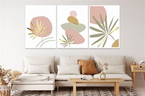 Kit Quadros Decorativos Flores Minimalistas Produtos Elo7