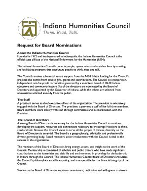 Fillable Online Request For Board Nominations Fax Email Print PdfFiller