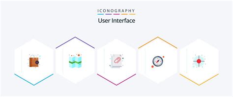 Interfaz De Usuario Paquete De Iconos Planos Que Incluye Destino