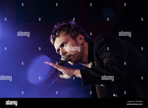 The English Singer And Musician Damon Albarn Is Here Seen Live On Stage