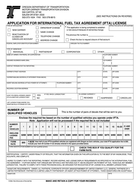 Fillable Online Odot State Or APPLICATION FOR INTERNATIONAL FUEL TAX