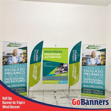 Banner Roll Up Com Qualidade E Entrega Rápida é Na Gobanners