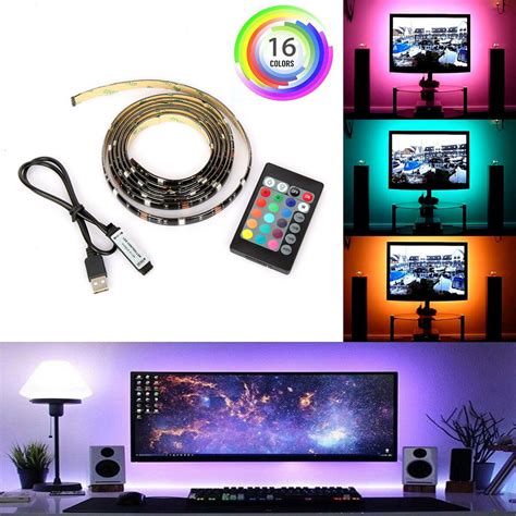 Backlight Kit For Smart TV Monitor HDTV Work Space Decor - Cover 4/4 ...