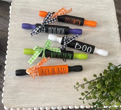 Halloween Rolling Pin Halloween Decor Hocus Pocus Trick Or Etsy