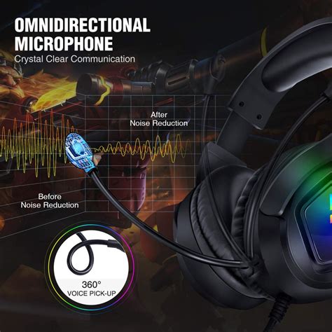 Wintory M Gaming Headset Mit Mikrofon F R Ps Ps Xbox One Pc Rgb