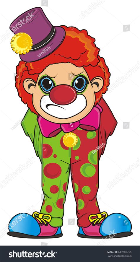 Angry Clown Stand Watch Stock Illustration 649781755 Shutterstock