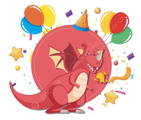 A Dragon On Party Template Background Celebration Holiday Vector Background Celebration