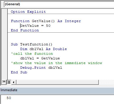 Vba Function Call Return Value Parameters Automate Excel