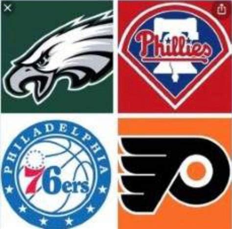 Philadelphia Sports Teams 4 LOGO Flags Etsy Philadelphia Sports