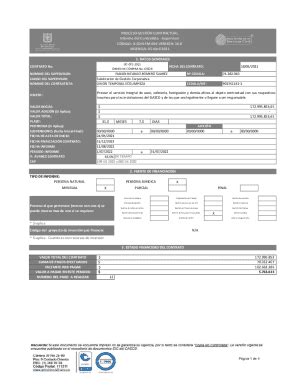 Fillable Online PROCESO GESTIN CONTRACTUAL FORMATO INFORME DE Fax