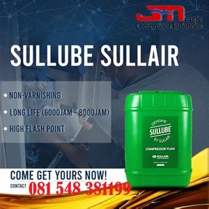 Jual Oli Kompresor GENUINE SULLUBE BY SULLAIR Semarang JMeagle