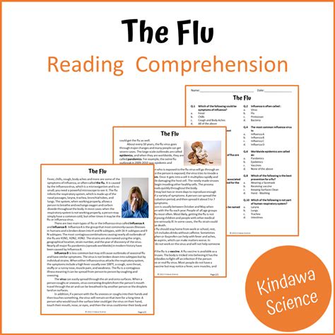 The Flu Reading Comprehension Passage And Questions Printable Pdf Printablebazaar