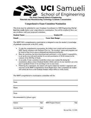 Fillable Online Engineering Uci Preliminary Exam The Henry Samueli