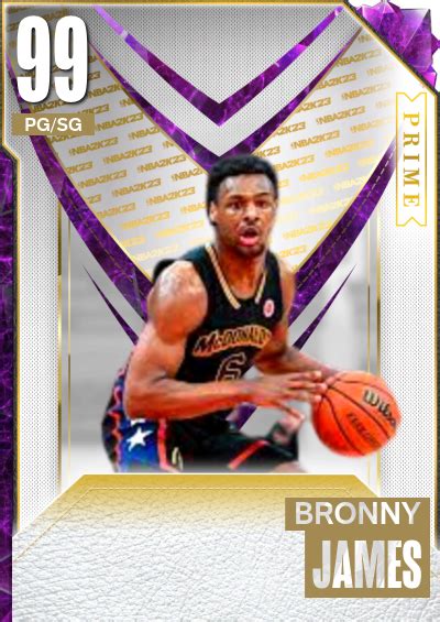 NBA 2K23 2KDB Custom Card Bronny James