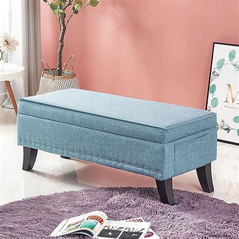 Buy Modern Home Multifunction Storage Bench Cotton Linen Upholstered