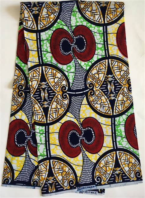 African Print Fabric Ankara Yellow And Purple Etsy Africana Tecidos