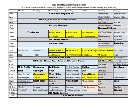 KGPR Radio | Schedule