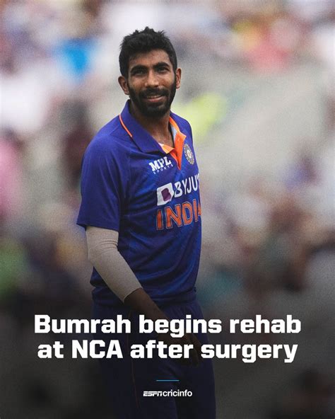 Espncricinfo On Twitter Jasprit Bumrah Has Started His Rehab At The