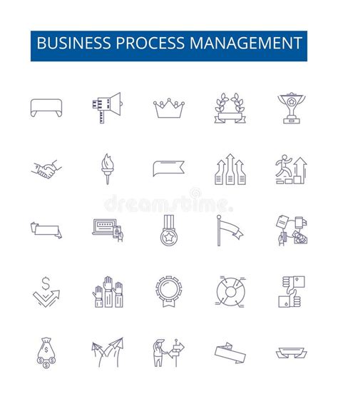 Conjunto De S Mbolos De L Nea De Administraci N De Procesos De Negocio