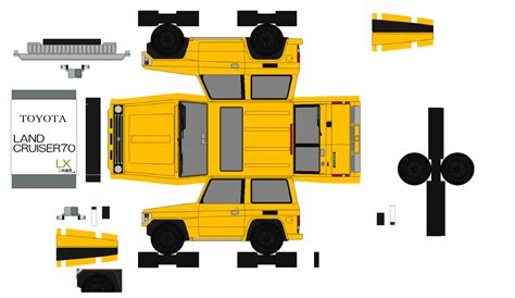 SP Papel Modelismo PaperCraft Toyota Land Cruiser 70 LX