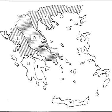 Main climatic zones in Greece (Katsiou et al., 1989). | Download ...