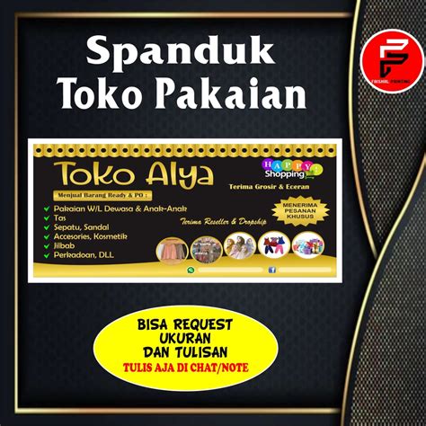 Jual Spanduk Toko Pakaian Banner Toko Baju Spanduk Kustom Ukuran 2