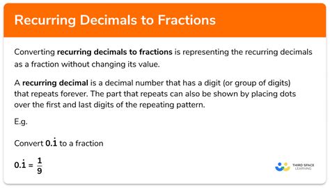 Recurring Decimals To Fractions Gcse Maths Steps And Examples