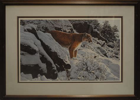 Lot Ron Parkers Winter Lookout Cougar Limited Edition Print