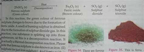 In this reaction, the green colour of ferrous sulphate changes to brown d..