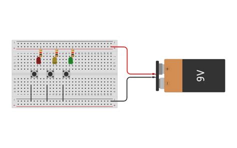 Circuit Design Traffic Light Tinkercad